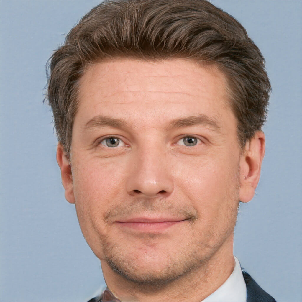 image of man with light eyes, credit to generated.photos